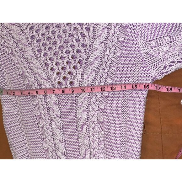 Veronica Beard Lilac Eleonor Cotton Crewneck Sweater Size Small Womens ($398) - Picture 9 of 10